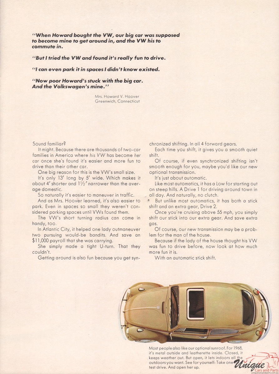 1968 Volkswagen Full Line Brochure Page 4